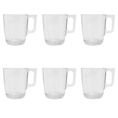 Imagem de Jogo Com 6 Canecas De Vidro Transparente 160ml