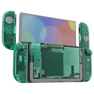 Imagem de eXtremeRate Botões de substituição DIY para Nintendo Switch 2, conjunto completo personalizado com placa traseira com botão para console portátil Switch 2 e Joycon 2 - Versão Deluxe - Verde esmeralda