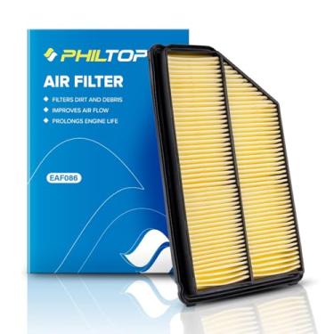 Imagem de PHILTOP Filtro de ar do motor, EAF074 de substituição para Accord V6 3.5L 6 cilindros (2013-2017), compatível com filtro de ar CA11477, protege o motor e melhora a aceleração