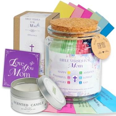 Imagem de 108 frascos de presentes de versículo da Bíblia, presentes cristãos para mulheres de filhas, filho - presente de nova mãe, sogra - frasco de bíblia para mulheres - 108 escrituras inspiradoras de vidro