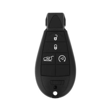 Imagem de Micro Traders Capa de chave de carro de 4 botões compatível com Jeep Grand Cherokee compatível com Chrysler 300C 2008-2010