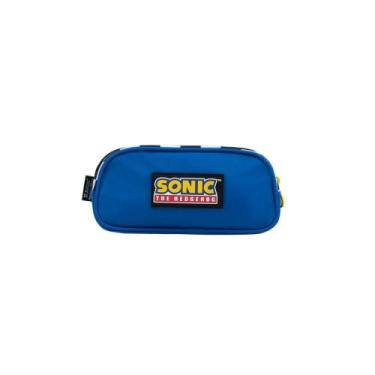 Imagem de Estojo Escolar Masculino Sonic Azul - Bagaggio, U