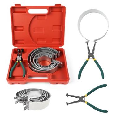 Imagem de PLAYOCCAR Kit de ferramentas de compressor de anel de pistão de motor automotivo – Inclui 1 alicate e 14 anéis de pistão para reparo de carro, caminhão e motor de automóveis