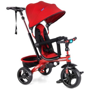 Imagem de Triciclo Infantil para Passeio com Assento Ajustável 4 Estágios, Idade Recomendada 9 Meses a 5 Anos, INFANS, Vermelho
