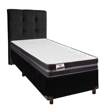 Imagem de Cama Box + Colchão Solteiro Molas Ultralastic Bogota Inducol + Cabeceira Estofada