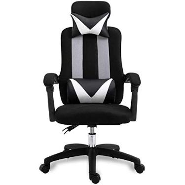 Imagem de Cadeira reclinável ergonômica para escritório, computador e casa, com encosto e apoios de braço, estilo simples