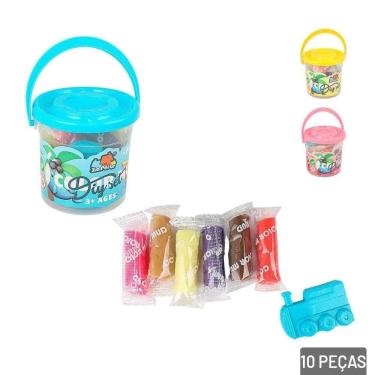 Imagem de Massinha de Modelar 10 Peças com Molde - Tudo em Caixa
