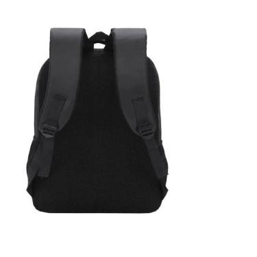 Imagem de Mochila impermeável preta de grande capacidade para laptop de 15"