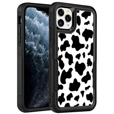 Imagem de LOQUPE Capa projetada para iPhone 11 Pro Max, resistente, resistente, resistente, leve, fina, à prova de choque, capa protetora para iPhone 11 Pro Max 6,5 polegadas, mulheres, meninas, estampa de vaca fofa