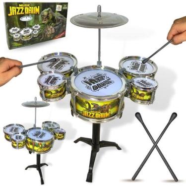 Imagem de Bateria Brinquedo Infantil Acústica 5 Tambores Musical - Europio