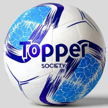 Imagem de Bola de Society Topper Tamanho Oficial Grama Sintética Profissional Futebol Treino Jogo Masculino Feminino Fut7 Gramado Sintético Adulto Juvenil Original Colada Impermeável Resistente Durável