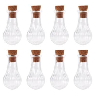 Imagem de 10 recipientes de contas de vaso de vidro transparente, mini garrafas de vidro com rolhas de cortiça para bricolage, artesanato, presentes de casamento, lembrancinhas de festa, 2,95 - 3,05 x 1,55