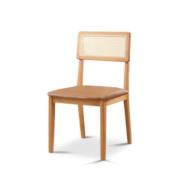 Imagem de Cadeira de Jantar com Encosto de Telinha Ava Caramelo