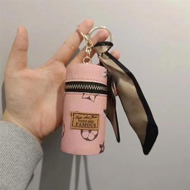 Imagem de Mini carteiras, porta-moedas, organizador de batom, mini estojo de batom com chaveiro, Rosa 1, Mini carteiras