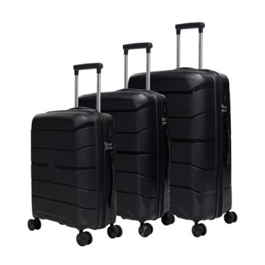 Imagem de Conjunto de malas de viagem polipropileno PMG Barcelona Swiss Move Preto