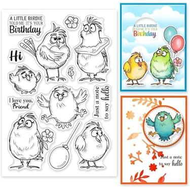 Imagem de Carimbo de plástico PVC com tema de pintinho, 16 x 11 x 0,3 cm, estampa de pintinho, moldura transparente, modelo de selo transparente para álbum de fotos faça você mesmo, álbum de fotos, decoração de