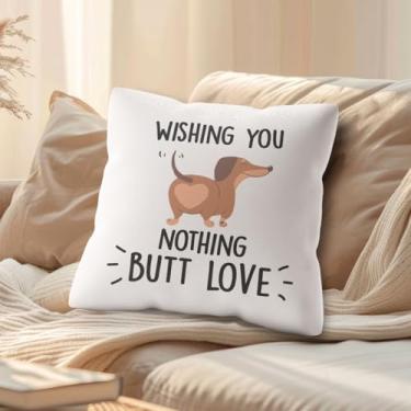 Imagem de Capas de almofada Dachshund 45 x 45 cm, decoração de quarto de dachshund, capas de travesseiro para cachorro Weiner para casa, quarto, sala de estar, dormitório, presentes para amantes de animais de