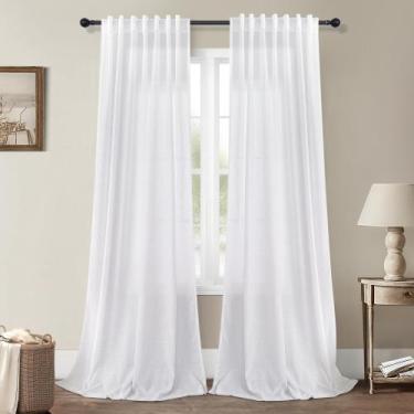Imagem de Cortinas DANCURTON Linen Blend White 107x229 cm 2 painéis