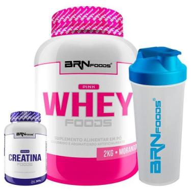 Imagem de Pink Whey Protein 2Kg+ Premium Creatina 300G - Brn Foods