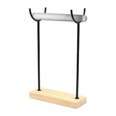 Imagem de Dynwave Organizador de suporte para pulseiras de selenita, tornozeleiras multiuso, antiderrapantes, expositor de joias para galerias e negócios, Preto Altura 20cm