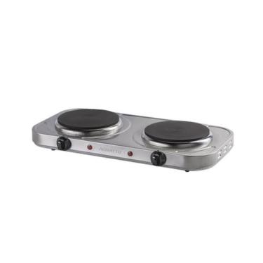 Imagem de Fogão Portátil Elétrico Agratto 2 Bocas Aço Inox 2000W 127V, 110V