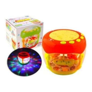 Imagem de Tambor Musical Infantil Drum Com Som E Luzes - D TOYS