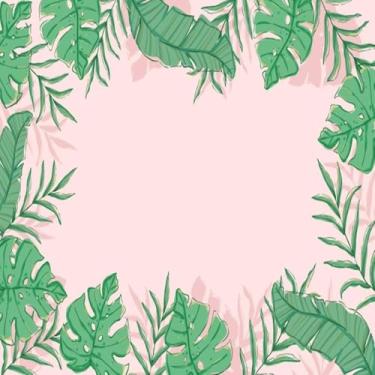 Imagem de Quadro Decorativo de Estampa Tropical Folhas de Palmeiras e Jungle 50x70cm 50x50cm