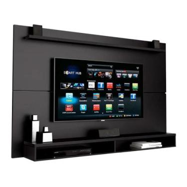 Imagem de Painel Para TV Até 65 Polegadas Com Prateleira 1,80m Max Preto - EDN, 