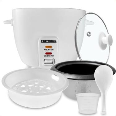 Imagem de Panela Elétrica de Arroz 1,3L 220V 400W Antiaderente Tampa de Vidro Fu