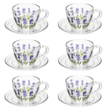 Imagem de Conjunto 06 Xícaras de Chá 220 ml Lavanda Lyor