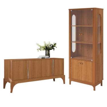 Imagem de Conjunto Cristaleira + Buffet Teera Jequitiba