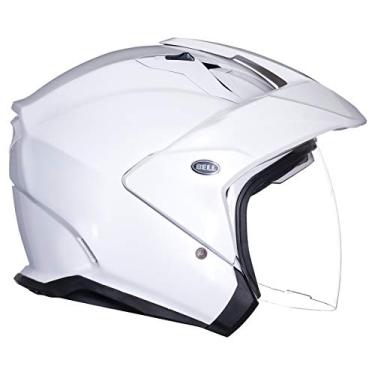 Imagem de Capacete de motocicleta Bell Mag-9 aberto (branco pérola brilhante sólido, grande)