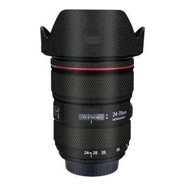 Imagem de EF 24-70 2.8L II Adesivo de lente de câmera antirriscos para Canon EF 24-70 mm F2.8 L II Capa protetora de revestimento (preto fosco)