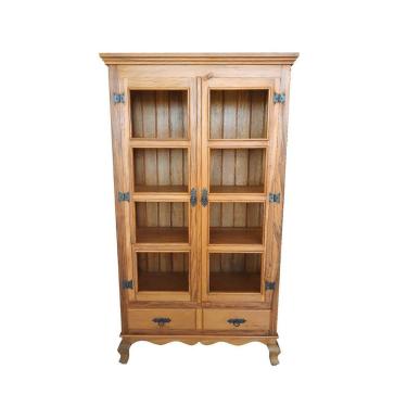 Imagem de Cristaleira Madeira De Demolição 2 Portas 2 Gavetas E Pés Luiz Xv Sudeste Rústico