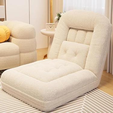 Imagem de Chaise Lounge Sofá Cadeira com 6 Posições Reclinadas, Puff Cadeira Gigante com Enchimento de Espuma de Alta Densidade, Cadeira de Sofá Preguiçosa com Acento Sem Braços, Sofá Cama Tatami Rosa-190