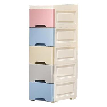 Imagem de Armário de armazenamento para banheiro, armário de armazenamento de cozinha estreito com rodízios - Prateleiras organizadoras verticais grande capacidade para banheiro, hotel, sala de estar, aluguel