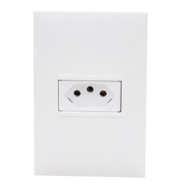 Imagem de Conjunto Tomada 10A 2P+T 4X2 Branca 615080Bc Pial Plus+ - Pial Legrand