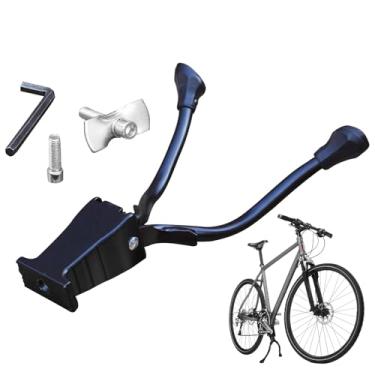 Imagem de Suporte central para bicicletas – Suporte duplo resistente para bicicletas – Peças metálicas estáveis acessórios para ciclismo de montanha, esportes, equitação, viagens ao ar livre, estrada