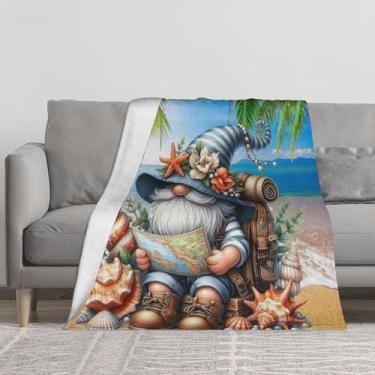 Imagem de Cobertor macio e leve, aconchegante, anões, verão, litoral, cobertores, decoração de casa, presentes de festival para mulheres e homens, cobertor felpudo de flanela para cama, acampamento e viagens
