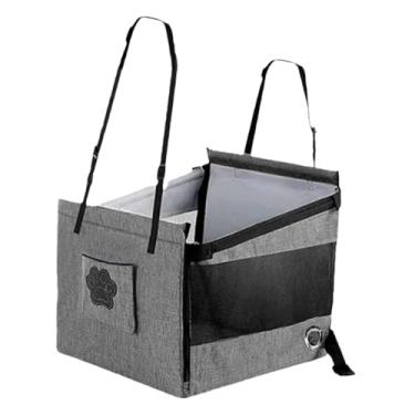 Imagem de Fenteer Assento para cachorro para carro, transporte de carro, suprimentos para animais de estimação, tecido Oxford, grande, portátil, com protetor de cinto,