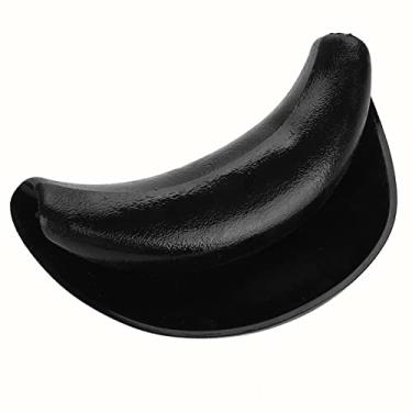 Imagem de Travesseiro de pescoço de silicone para cabeleireiro, confortável, shampoo, tigela, gel, descanso de pescoço para salão de beleza, uso doméstico, preto, 14x7cm, 110g
