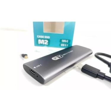 Imagem de Case Adaptador M.2 NVMe e SATA para USB 3.1 Type-C, Alumínio, Plug & Play, Compatível com Windows, MacOS e Linux, Alta Velocidade de Transferência