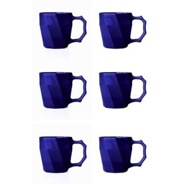 Imagem de Jogo De Canecas Cerâmica Xícara Café Leite Kit 6 Unid ul - E-Fcs Store