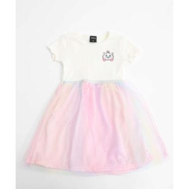 Imagem de Vestido Infantil Tule Babado Marie Tam 1 a 3 Rosa-80069 - Disney, 3, R