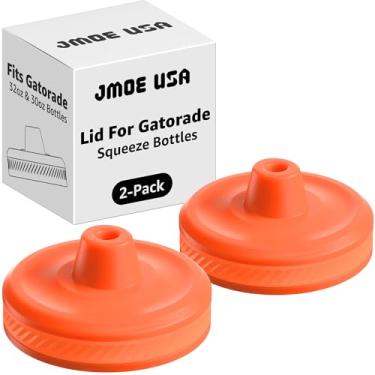 Imagem de Jmoe USA Tampa aprimorada para garrafa de água Gatorade | Compatível com as versões Squeezable de 940 ml e 850 ml | Válvula de fluxo mais rápido e aderência fácil de torcer | Feito com materiais de