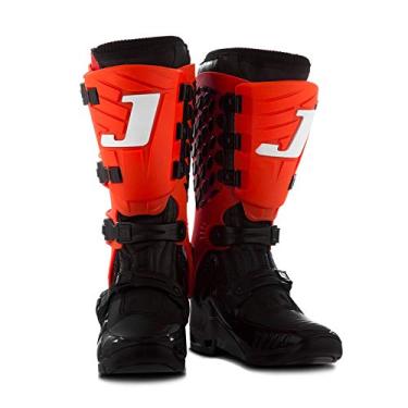 Imagem de Bota Motocross Articulada Jett Hi-Vis Preta/Vermelha 40