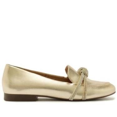 Imagem de Mocassim Anacapri Dourado Nó Pedrarias-Feminino