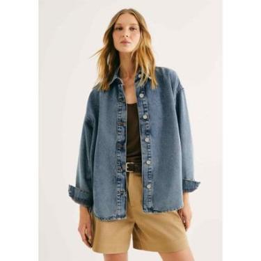 Imagem de Camisa Feminina Oversized Jeans-Feminino