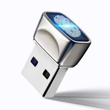 Imagem de JIAN BOLAND Leitor de impressão digital USB para Windows10/11, Windows Hello Mini scanner de impressão digital, configuração de driver automático de concha de metal - Login sem senha do Windows para