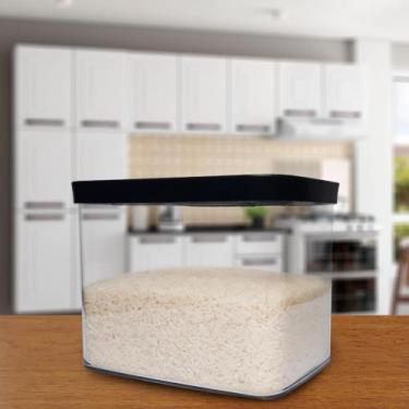 Imagem de Pote Hermético Para Arroz Porta Condimentos Mantimentos 4000ml - Helsi